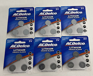 ACDelco CR2016 3V Lithium Coin Cell Battery Watch Electronics Button 18-Count NE