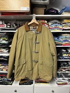 Chaqueta de bombero Polo Ralph Lauren vintage para hombre forro a cuadros cierre de langosta L - Imagen 1 de 9