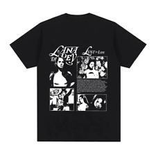 Singer Lana Del Rey Print Graphic T Shirt Men Women Hip Hop Cotton Tee Shirt Sum