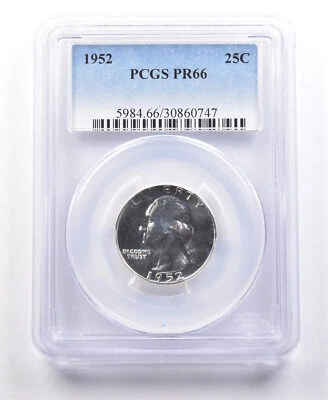 1952 Washington Quarter PR66 PCGS *2154 - Image 1 of 3