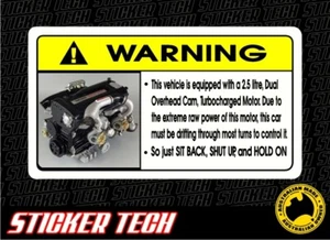 WARNING RB26 STICKER DECAL TO SUIT NISSAN NISMO TURBO SKYLINE R35 GODZILLA - Picture 1 of 1