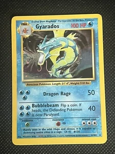 Gyarados Base Set Holo 6/102 Pokemon Moderately Played MP 1999 Unlimited English - Picture 1 of 6