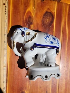 Cobalt Blue And White Asian Elephant - Picture 1 of 4