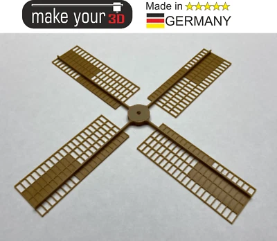 MAKEYOUR3D H0 1:87 Flügel für Windmühle Zubehör Ersatzteil mit eingearbeiteter M3 Mutter B