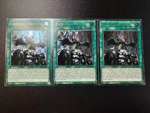 YUGIOH VERBOTENER TROPFEN ULTIMATIV SELTEN IN DER NÄHE NEUWERTIG OP16-EN003 x3 SPIELSET - Bild 1 von 2