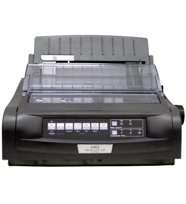 RE-NEWED Oki MICROLINE 420 Black Oki Data Dot Matrix Printer - Image 1 of 4