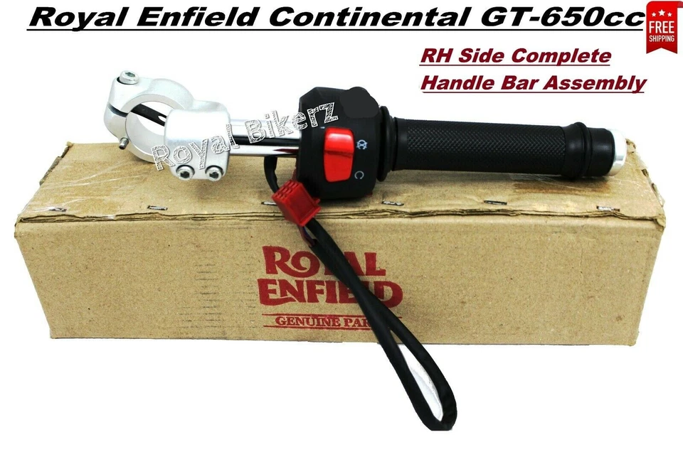 Conjunto completo de manillar lateral derecho para Royal Enfield Continental GT 650cc Foto 1 de 4
