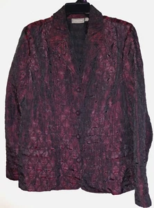 Croft & Barrow Size L Women’s Shimmering Crinkled Textured Light Jacket - Picture 1 of 3