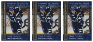 (3) 2008-09 Upper Deck Biography of a Season #BS21 Mats Sundin Lote Canucks - Imagen 1 de 2