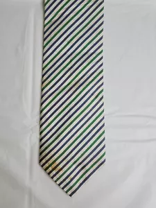 Sartori Pre-owned Necktie Green Blue White (T37) Crafts Upcycle Projects - Picture 1 of 6