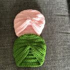 Hand Crochet Newborn Baby Girls Turban Hat 