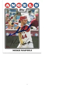 MIKE NAPOLI ANGELS AUTOGRAPHED CARD - Picture 1 of 1