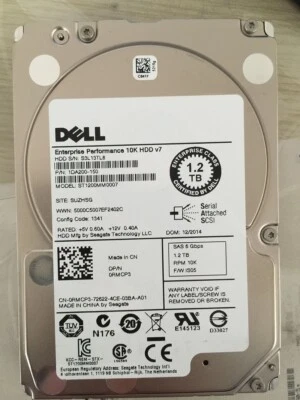 DELL RMCP3 ST1200MM0007 1.2TB 10K SAS 6GB/s 64MB 2.5" HARD DRIVE 0RMCP3 - Image 1 of 4