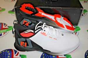 Zapatos de golf Footjoy Fuel impermeables blancos/negros/naranja Reino Unido talla 9 medianos 55420K - Imagen 1 de 3