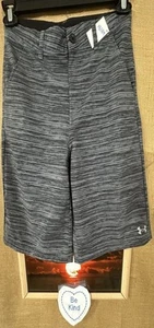 Under Armour Niños Gris Negro Rayas Atlético Corto 16 Elástico Sólido Regular Jor - Imagen 1 de 5