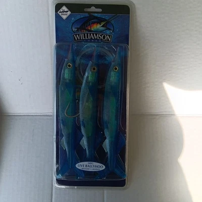 Williamson Live Ballyhoo J-Rig 9.5" Saltwater Live Series Trolling 3 Pack NEW - Image 1 of 4