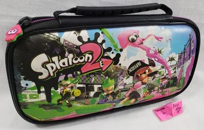 Official Nintendo Switch Splatoon 2 GREEN PINK Carrying Case splaton - Image 1 of 4
