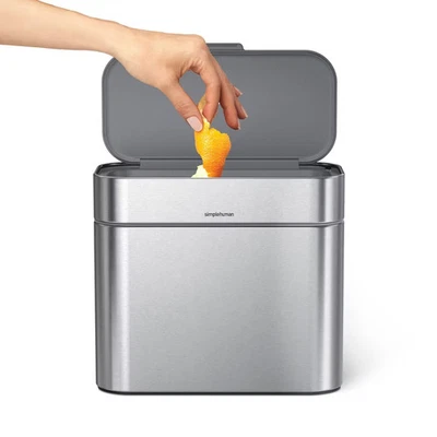 simplehuman Compost Caddy Silver - Image 1 of 4