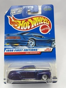 Hot Wheels 1998 First Editions TAIL DRAGGER Purple Diecast Car 24 Of 40 New - Picture 1 of 7