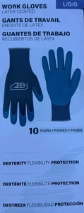BBH Arbeitshandschuhe Latexschaum beschichtet, groß 10 Paar - Bild 1 von 5