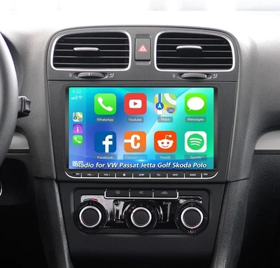 Radio estéreo de coche 9" Android 12 para VW Volkswagen Jetta Passat Carplay GPS NAVEGACIÓN Foto 1 de 4