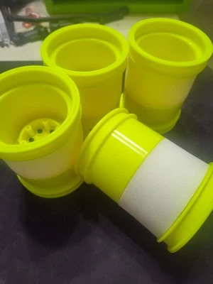 JConcepts Tribute 2.6 x 3.6 inch Monster Truck Wheel Set Of 4 Yellow JCO3377Y - Image 1 of 4