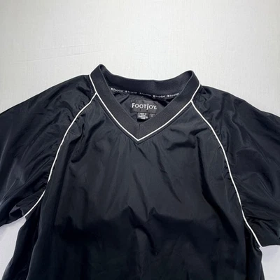 Мужской черный пуловер FootJoy ветровка для гольфа куртка с V-образным вырезом размер L - Изображение 1 из 4