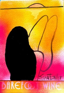 colorful POP ART NUDE WINE SUNSET Upcycled Painting Original SWARTZMILLER DNA - Imagen 1 de 20