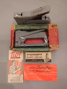 Vtg Swingline Staple Guns (2) No. 101 USA Original Box, Manuals, Staples. Rare - Picture 1 of 8
