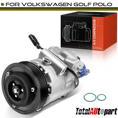 Compresor de aire acondicionado con embrague para Seat Cordoba Volkswagen Golf 97-05 Fox Bora 6SE12C Foto 1 de 4