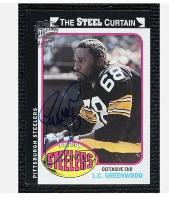 SALE !!   L. C. Greenwood Signed  'the Steel Curtain' Topps 2004  Fan Favorites - Image 1 of 2