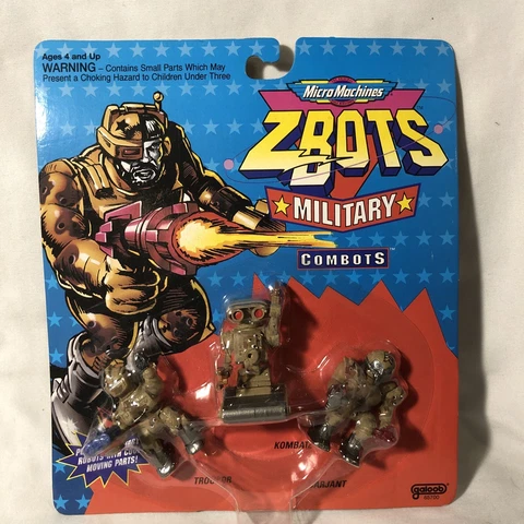 Vtg 1993 Galoob Micro Machines ZBots  MOC FREE S&H Sealed Cover