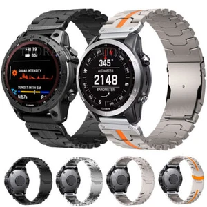 Für Garmin Fenix 7X 6X 5X Plus 3HR Epix Pro 51mm Quickfit Titan Metall Armband - Bild 1 von 26
