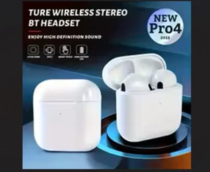 Pro 4 TWS Wireless Headphones Earphone Bluetooth-compatible 5.3 Waterproof Heads - Picture 1 of 5