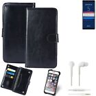CASE FOR Sony Xperia 5 FAUX LEATHER + EARPHONES PROTECTION WALLET BOOK FLIP MAGN