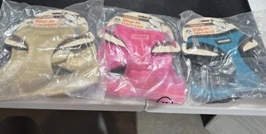 Voyager Step-in Lock Dog Harness - Medium Lot Of Three -Pink Tan And Blue - Picture 1 of 4