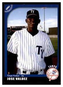 2007 Grandstand Tampa Bay Yankees #48 JOSE VALDEZ Tampa Yankees