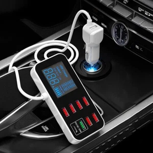 Chargeur USB Compact 8 avec ??cran LED Intelligent Id??al pour Charge Maison et - Photo 1 sur 12