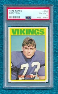 1972 TOPPS #104 RON YARY PSA 8 NM-MINT ROOKIE RC HOF VIKINGS - Picture 1 of 1