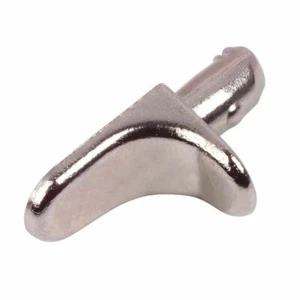 12 x 5MM CHROME METAL STEEL SHELF SUPPORTS PLUG IN STUD PEGS FOR IKEA KITCHEN - Picture 1 of 2