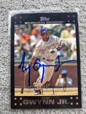 2007 Topps #37 Tony Gwynn Jr. NM-MT Brewers  Signed Auto