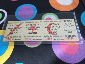 WOODSTOCK $18 MAIL ORDER 1969 Full TICKETS JIMI GRATEFUL DEAD JANIS SN 78590 - Picture 1 of 2