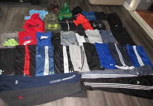 Boy's 34 Pc Lot Large 14 16 Shirts Pants Shorts All UNDER ARMOUR NIKE ADIDAS - Picture 1 of 24