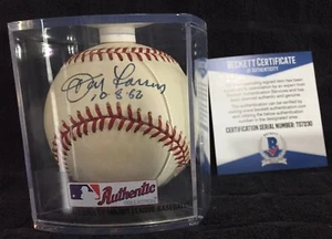 Don Larsen Signed Baseball Vintage AL Ball Budig Beckett Coa With Perfect Game - Picture 1 of 8