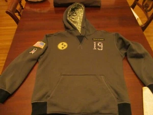PITTSBURGH STEELERS JUJU SMITH-SCHUSTER SALUTE TO SERVICE HOODED SWEATSHIRT S/M - Picture 1 of 13