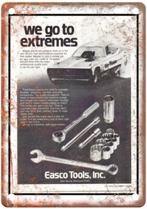 Vintage 1976 Easco Tools Wrench Sockets Ad Reproduction Metal Sign Z336 - Picture 1 of 1