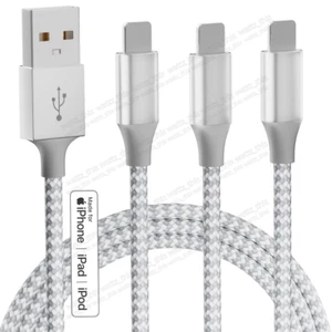 3-Pack Fast Charger sync Cable 6FT For iPhone 14 13 12 11 X XR 8 7 Charging Cord - Picture 1 of 8