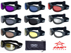 Global Vision Eliminator Motorcycle Goggles Foam Padded W/Pouch Every Color