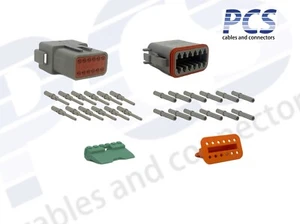 Deutsch DT Series Waterproof Connector 12 WAY KIT - Multiple Pack Sizes - Grey - Picture 1 of 9