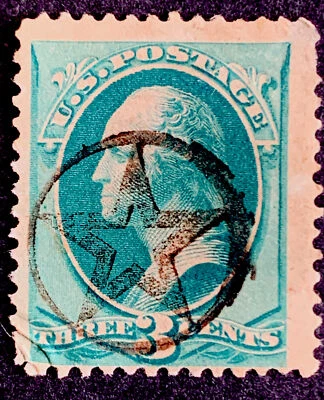 2/879 US Stamps 1880s Scott #? 3c UNH Beautiful Fancy Cancel Fresh See Pictures - Image 1 of 2